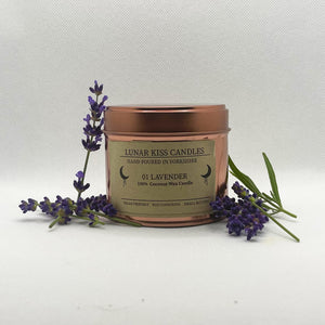 01 Lavender Candle - Copper Tin 200g